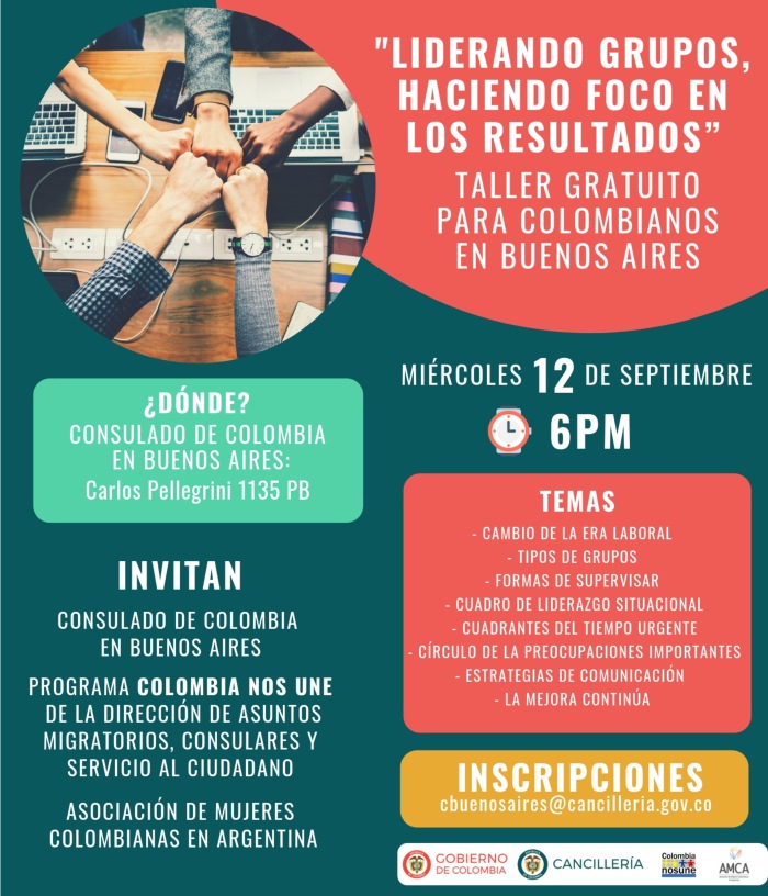 Taller para colombianos en Buenos Aires