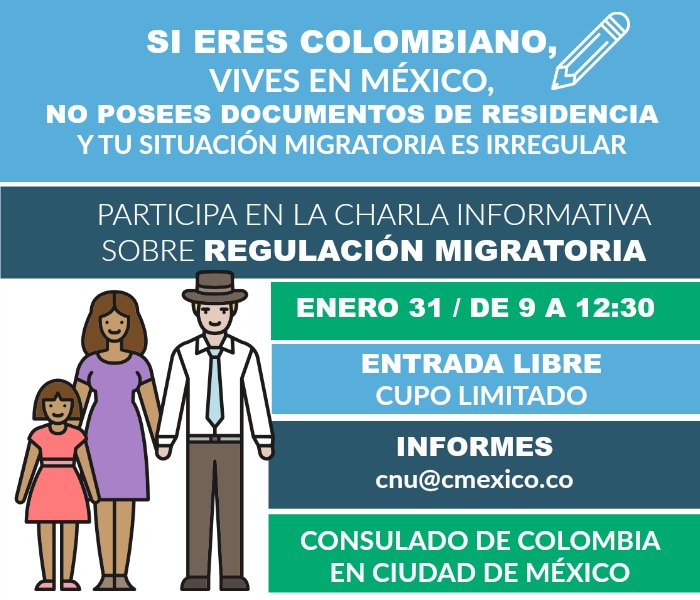 Migración regular para colombianos en México